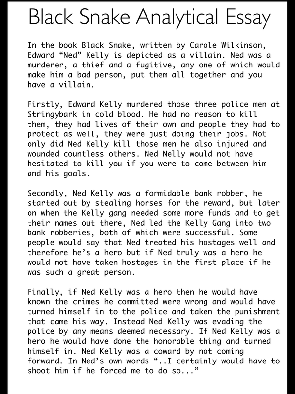 Ned Kelly Hero Or Villain Free Essays